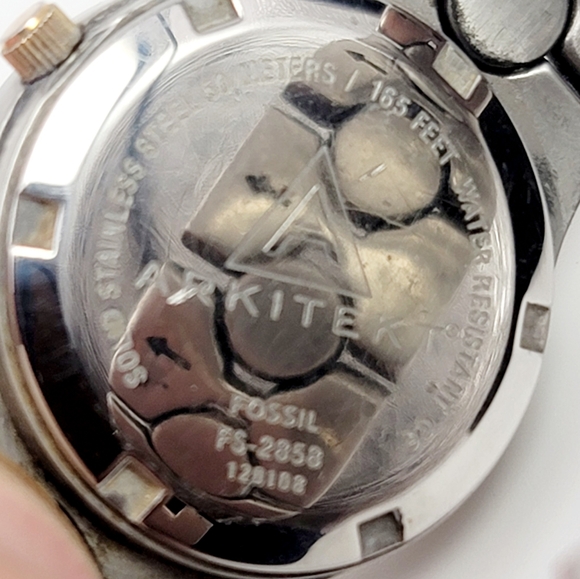 Fossil Arkitekt FS-2858 Women’s Two-Tone Diamond Accent Watch - Picture 4 of 6